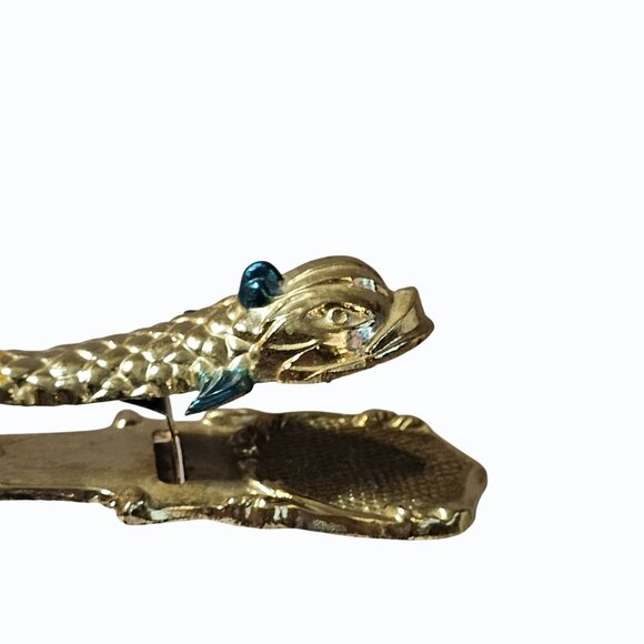 Vintage Metal Koi Fish Clip Memo Holder/Wall Hanging Decorative Desk Accessory - Picture 8 of 11